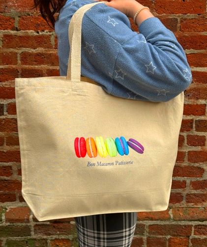 Rainbow Macaron Tote Bag