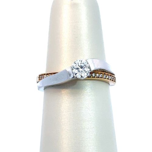 Image for 14K Yellow & White Gold Blended Wedding Band from Lanka Jewels