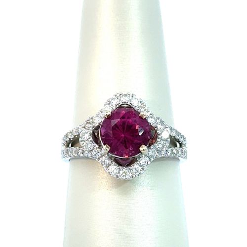 Image for 18K White Gold Garnet Gemstone Ring from Lanka Jewels