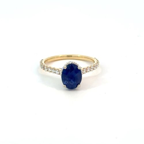 Image for 14k Yellow & White Gold Sapphire Ring from Lanka Jewels