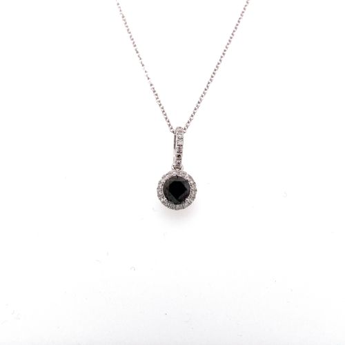 HEMSLEYS JEWELLERS 14K BLACK DIAMOND PENDANT