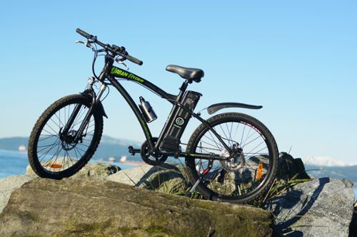 Urban Ryder Electric Bike - Black/Green from Green Light Cycle