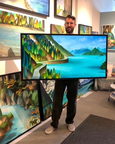 Glowing Sea to Sky 60 x 30 from Sam's Original Art