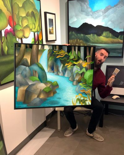 Lynn Canyon Creek 48 x 36 Framed from Sam's Original Art